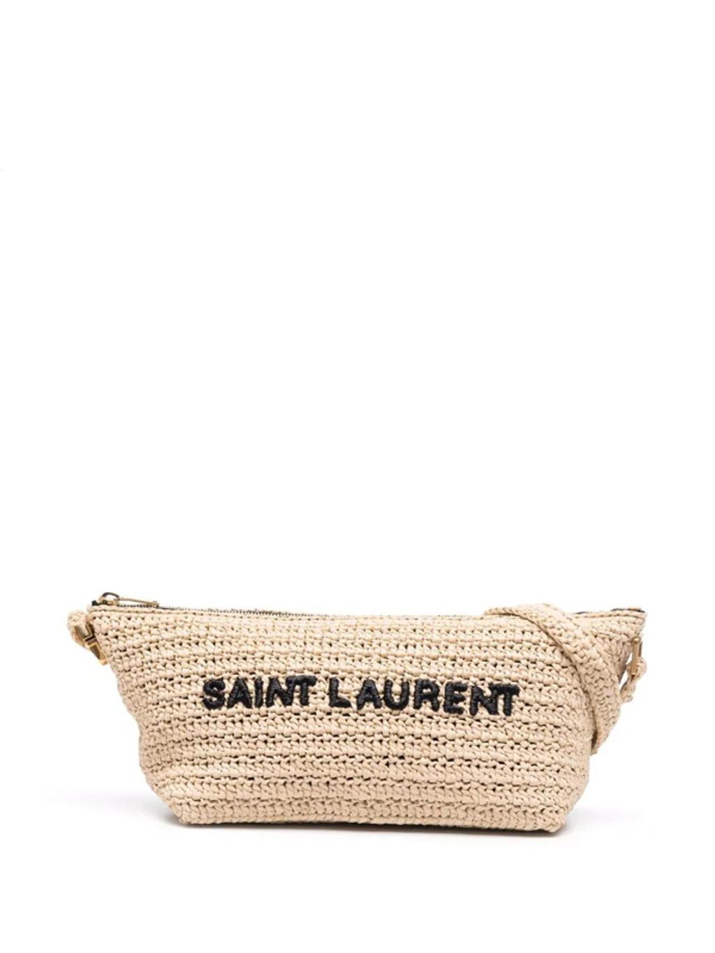 Woven Raffia Shoulder Bag In Neutrals Product Image