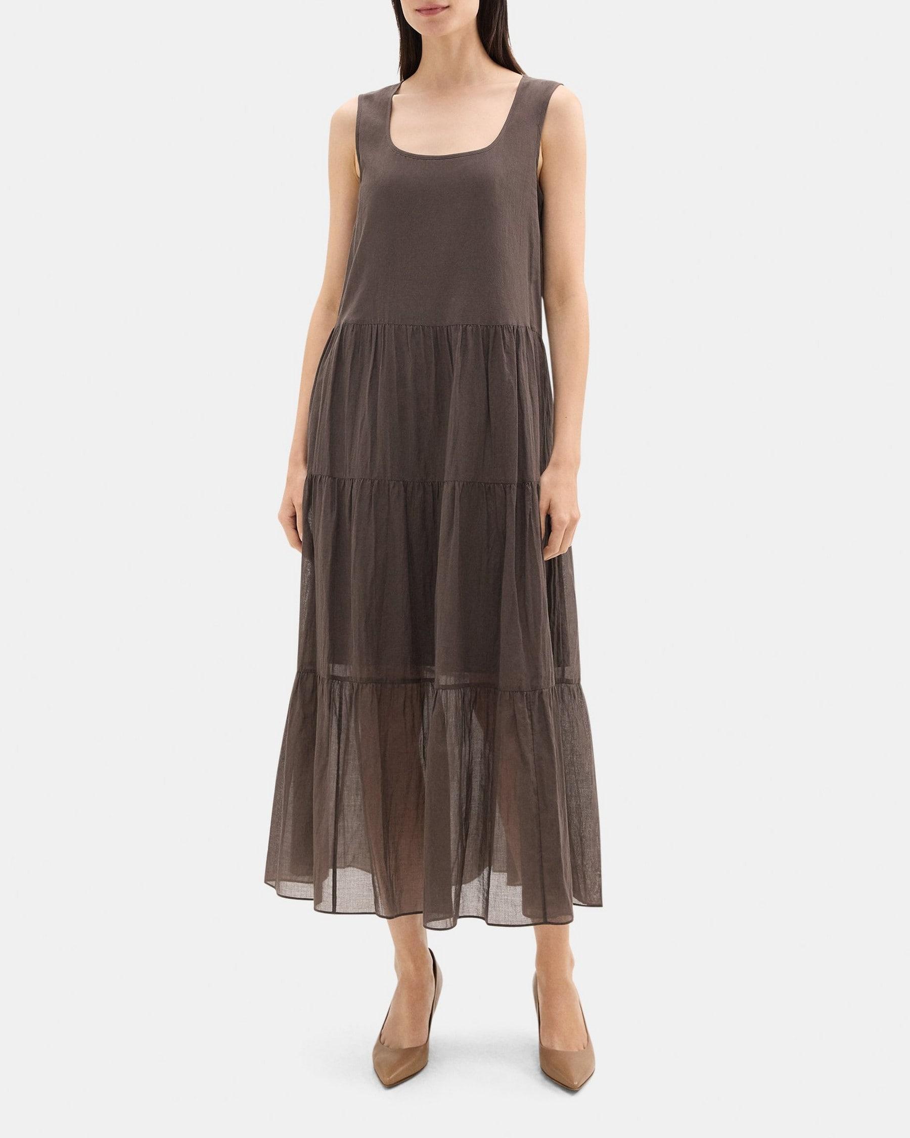 Tiered Maxi Dress in Organic Cotton Product Image