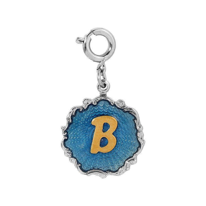 1928 Blue Enamel Initial Charm, Womens Product Image