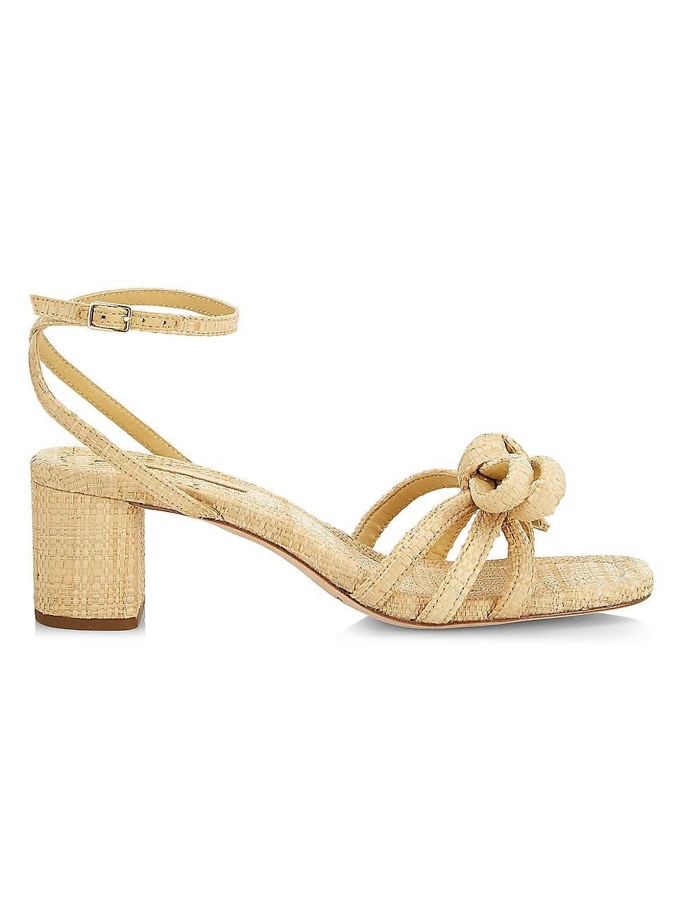 Womens Mikel 55MM Raffia Bow Sandals Product Image