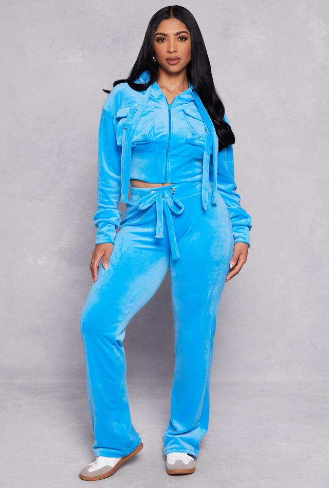 Womens Velour Drawstring Pants Product Image