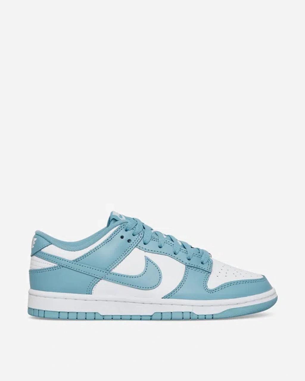 NIKE Dunk Low Retro Sneaker In White/teal/white Product Image