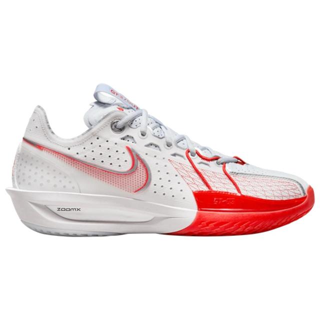 NIKE Mens  Air Zoom G.t. Cut 3 In Summit White/metallic Silver/picante Red Product Image