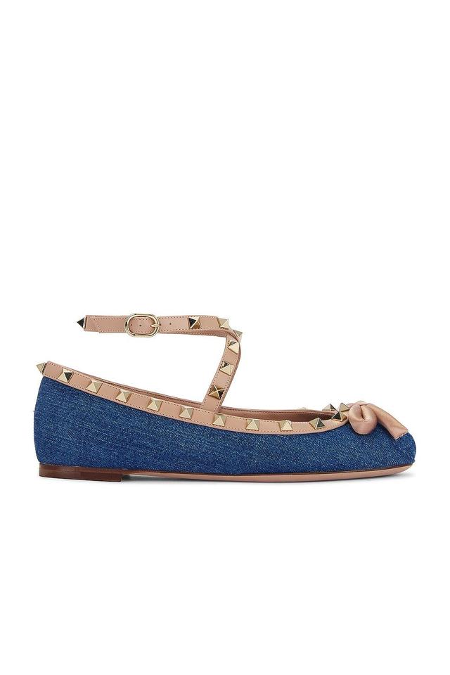 Valentino Garavani Womens Embellished Ankle Strap Ballet Flats Product Image