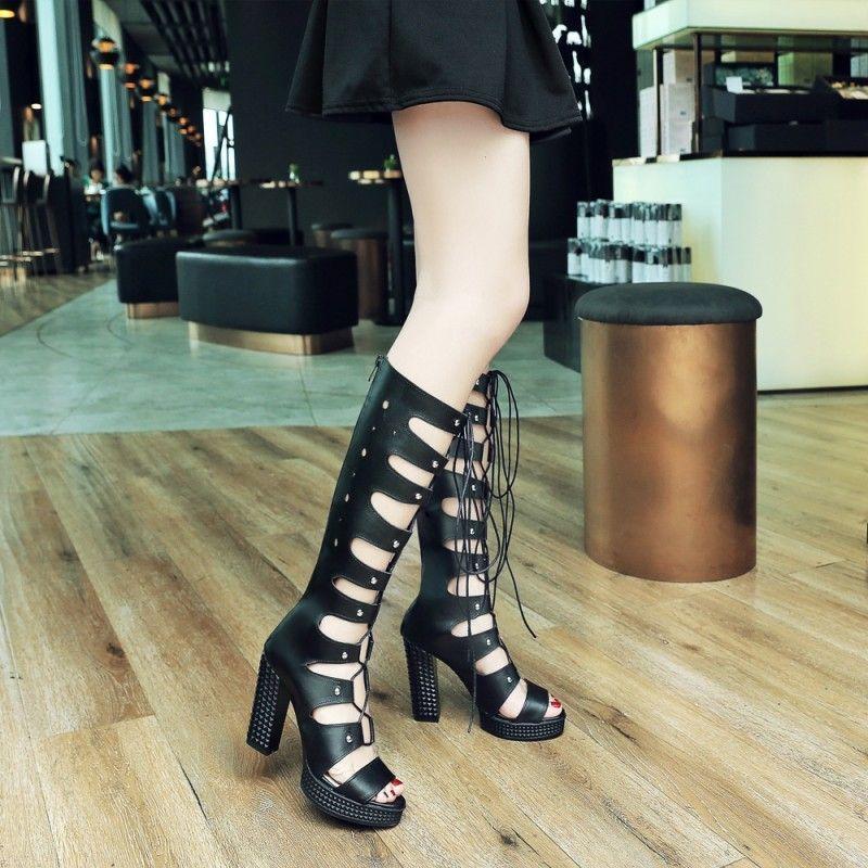 Chunky-Heel Gladiator Sandals Product Image