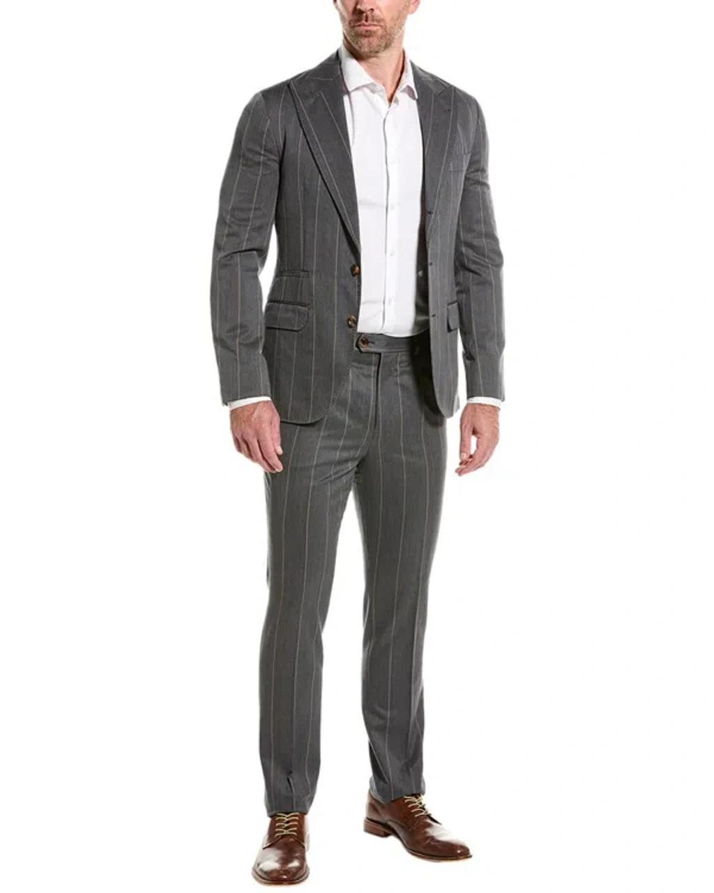 2pc Wool-blend Suit In Multi Product Image