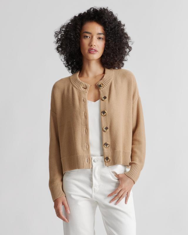 100% Organic Cotton Cropped Cardigan Product Image