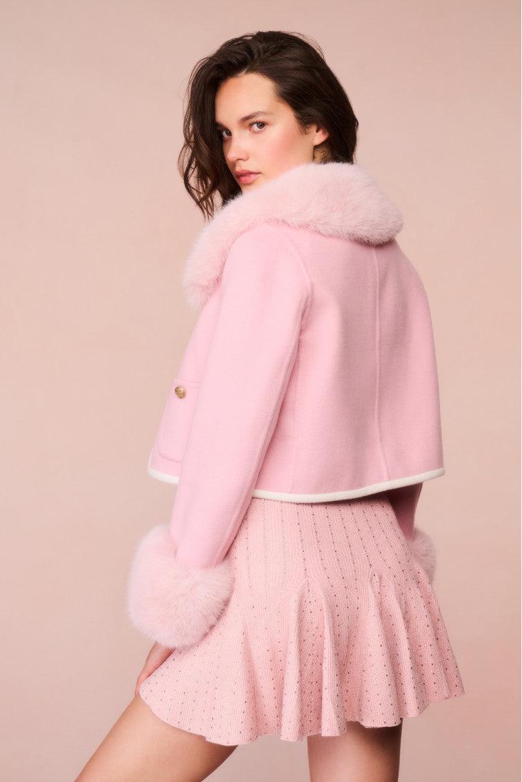 Caprina Wool-Cashmere Faux Fur Jacket Product Image