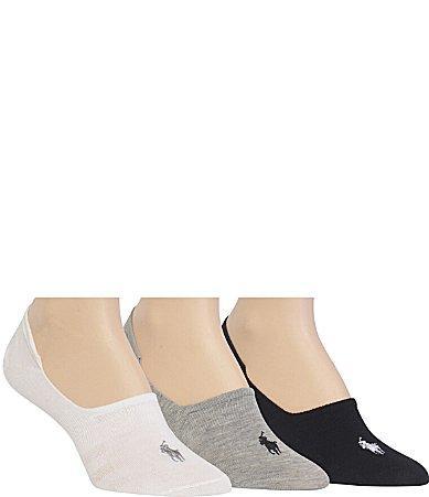 Polo Ralph Lauren Womens Flat Knit Sneaker Liner Socks 3 Pack Product Image