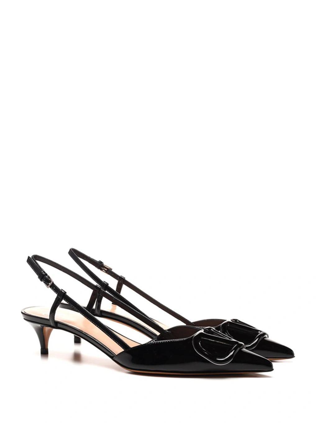 Vlogo 40 Patent Slingback Pump In Black Product Image