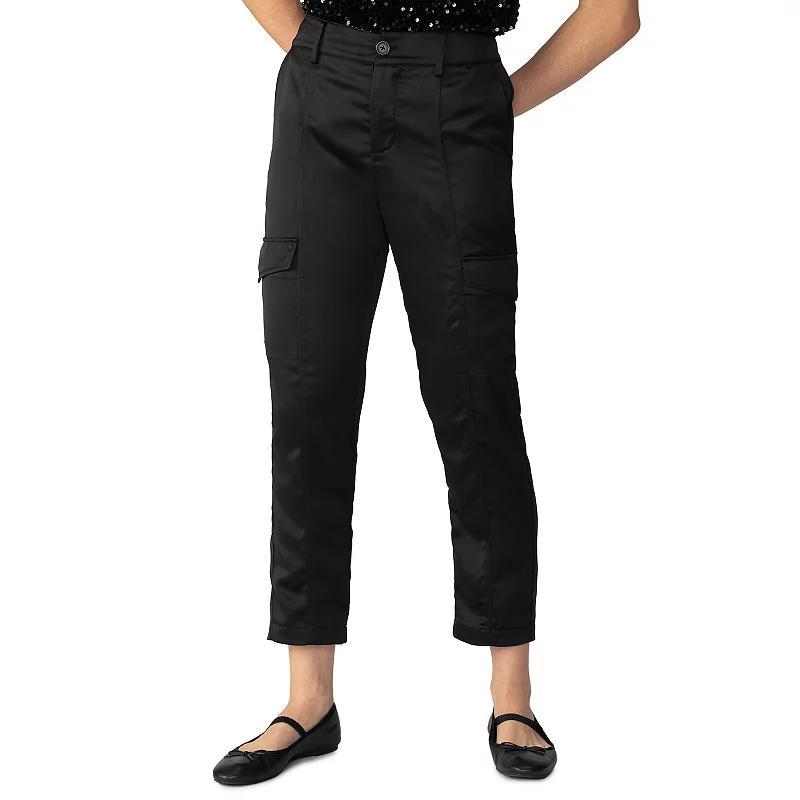 Womens Modern Supply by Sanctuary Uptown Mid-Rise Satin Cargo Pants Product Image