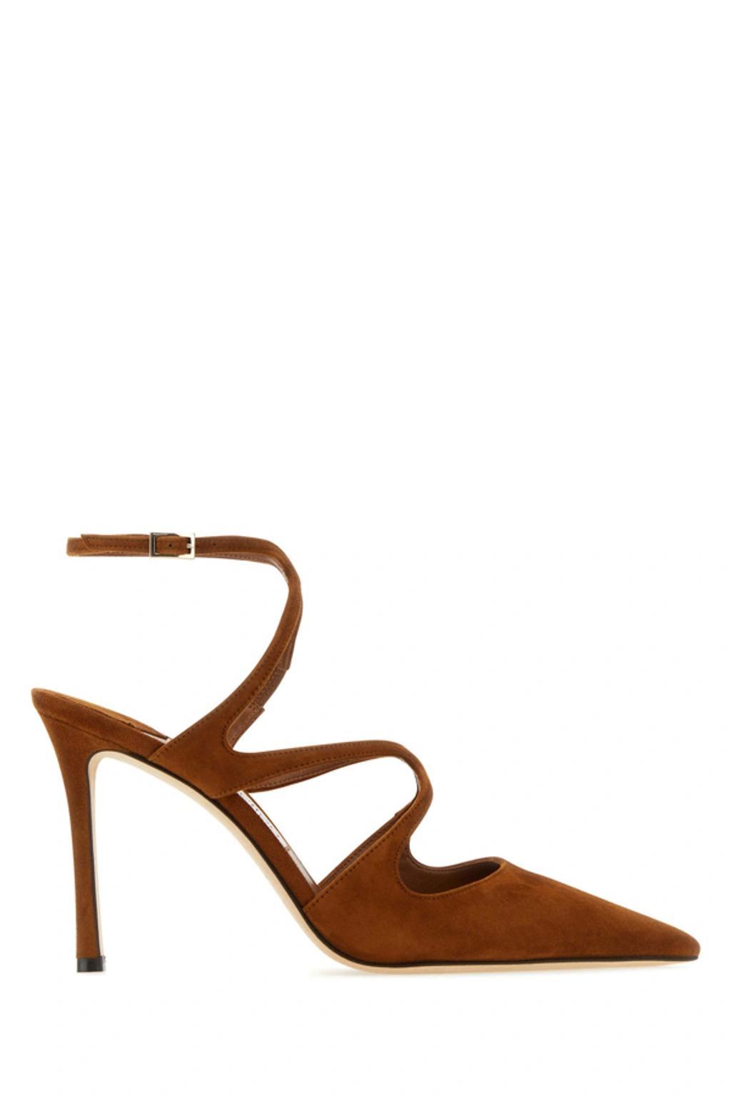 Azia 95 Suede Sandals In Brown Product Image