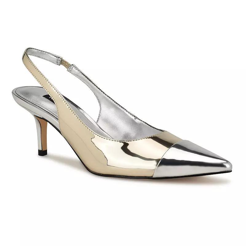 Nine West Womens Awaie Pointy Toe Dress Slingback Pumps Product Image