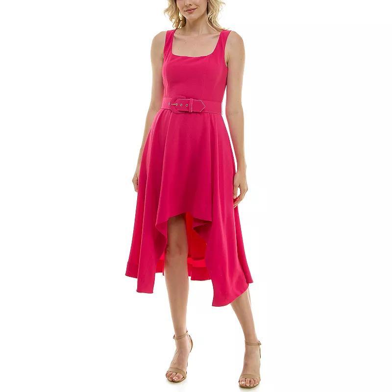 Womens Taylor High-Low Belted Midi Dress Product Image