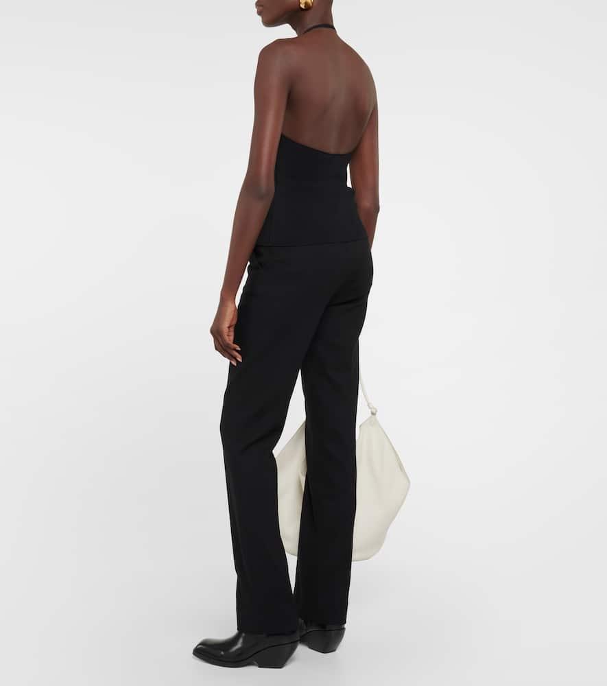 KHAITE Thaiane Halterneck Top In Black Product Image