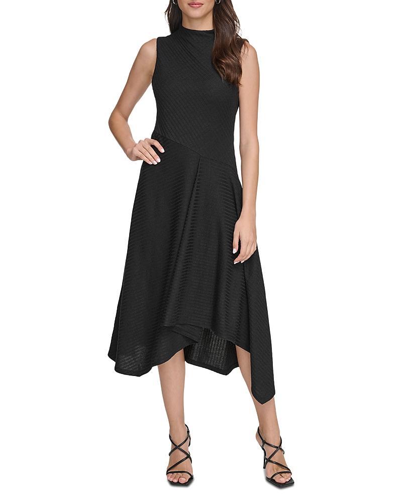 Dkny Ribbed Knit Asymmetric Dress Product Image