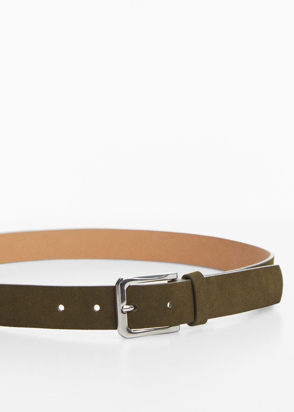 MANGO MAN - Suede belt khakiMen Product Image