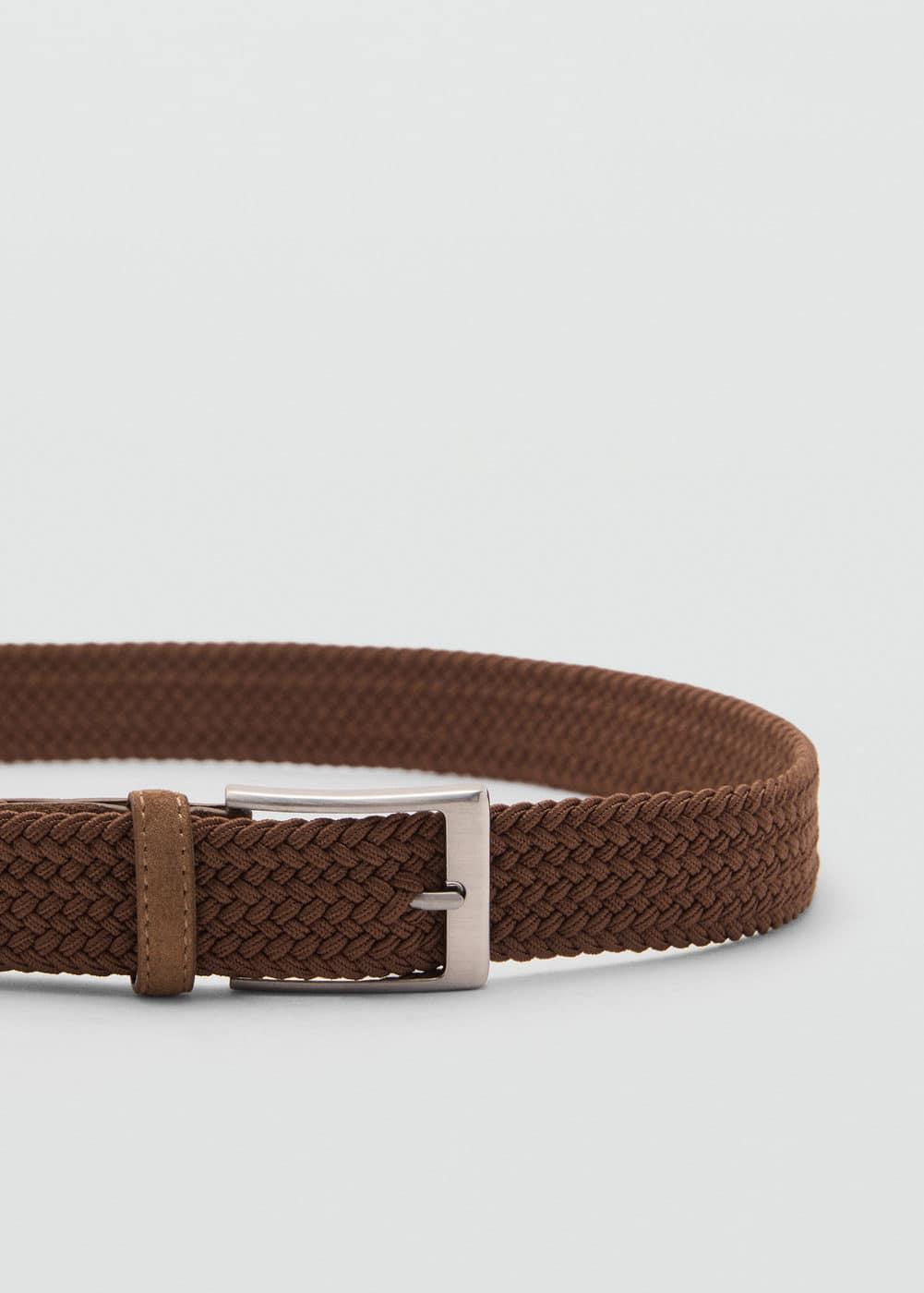 Braided elastic belt - Men | MANGO USA Product Image