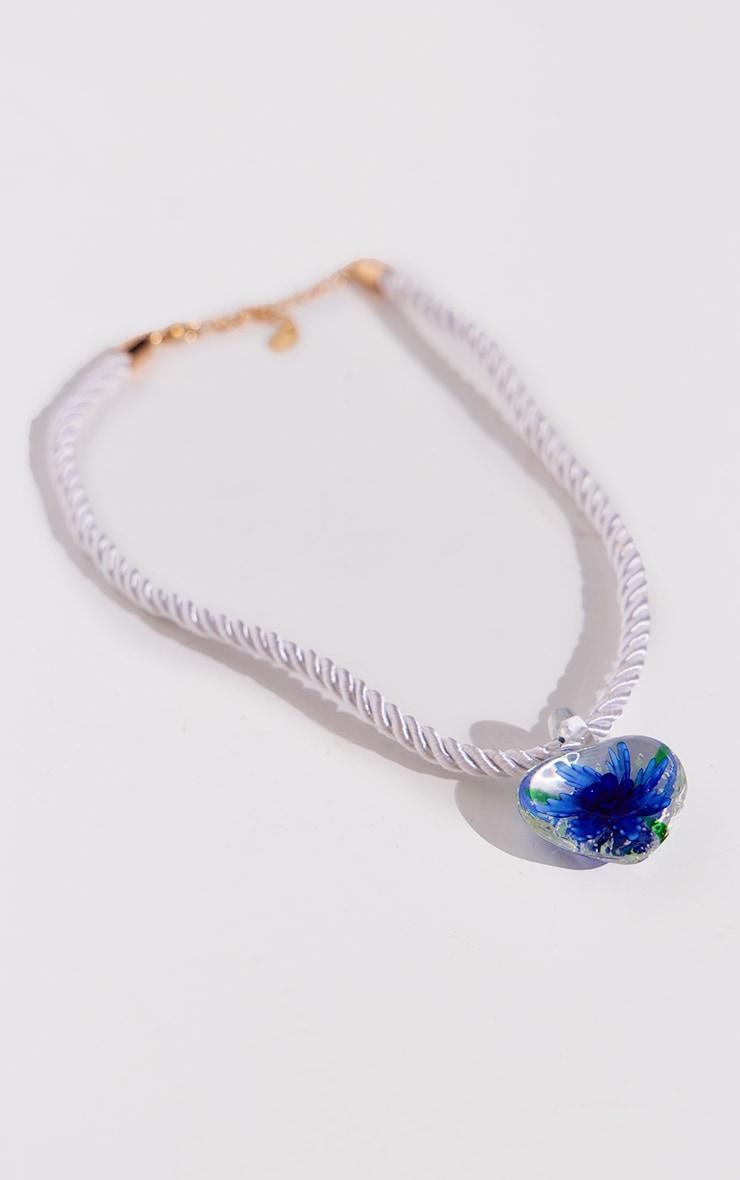 Blue Swirl Heart Necklace Product Image