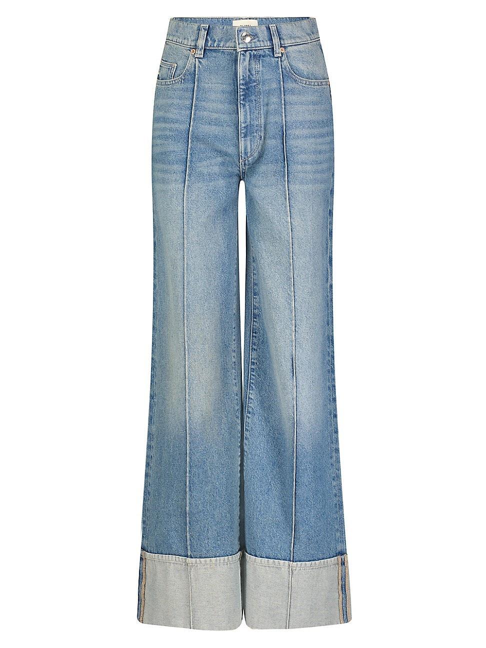 Womens Hepburn Wide Leg High Rise Jeans Product Image