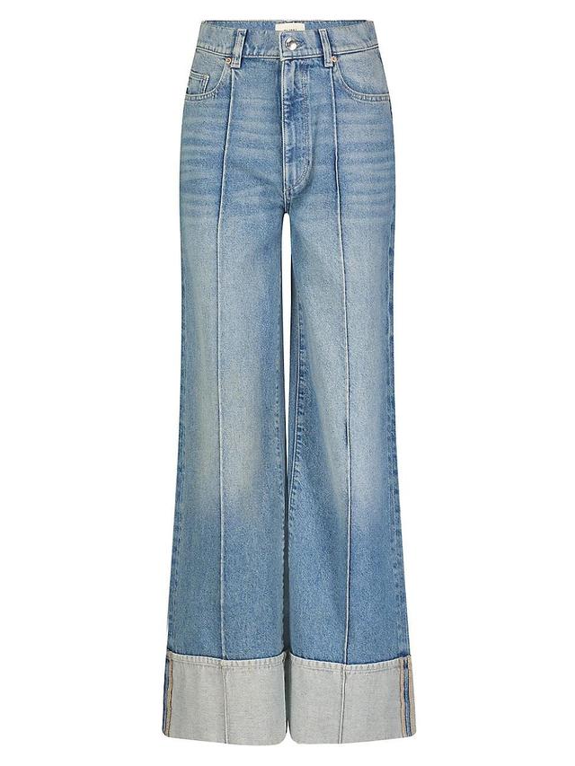 Womens Hepburn Wide Leg High Rise Jeans Product Image