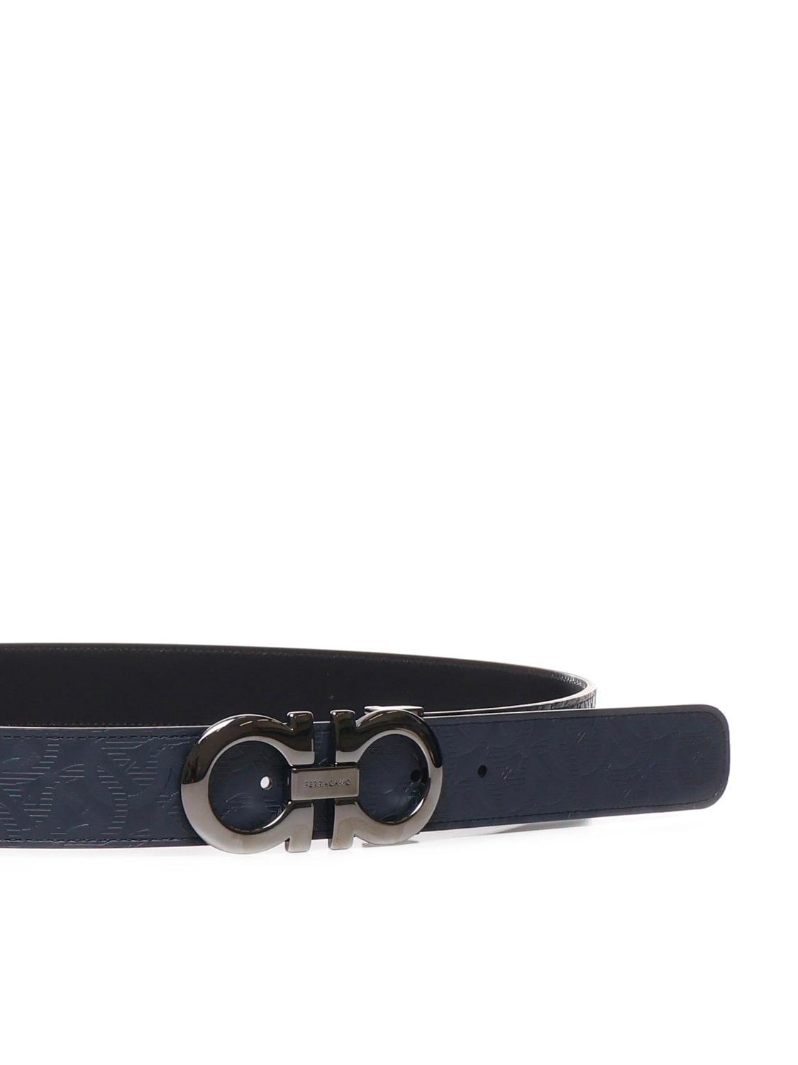 FERRAGAMO Belt With Logo Motif In Black Product Image