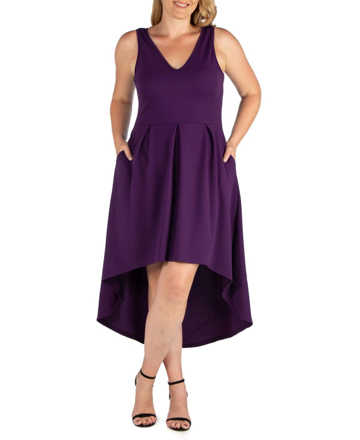 Womens Plus Size High Low Party Dress Product Image