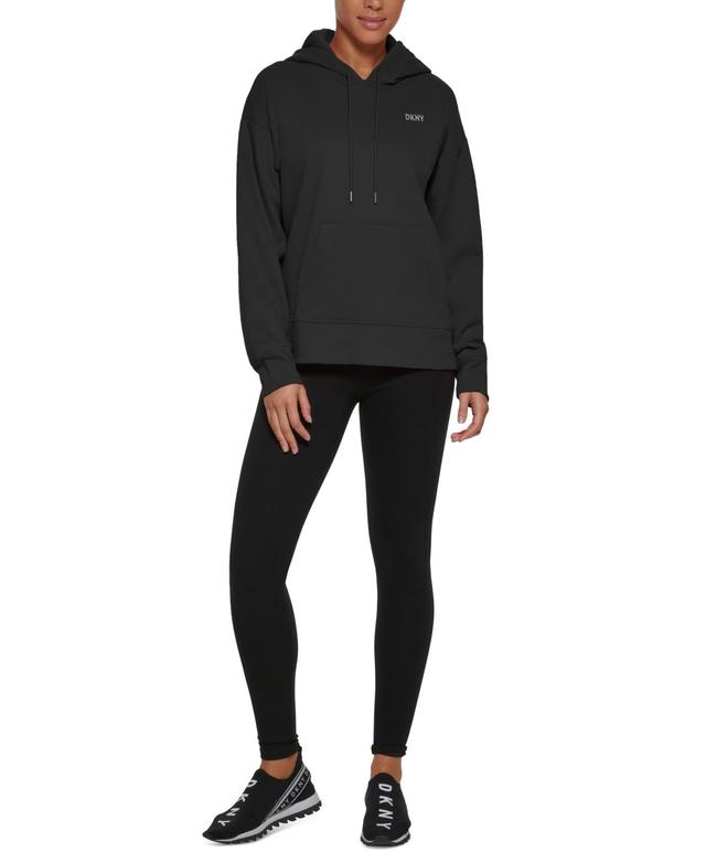 Dkny Sport Womens Metallic Logo Fleece Hoodie Product Image