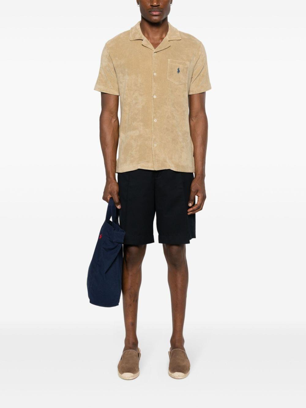 Polo-pony-motif Shirt In Neutrals Product Image