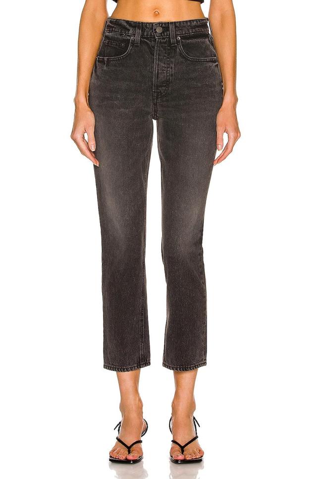 GRLFRND Karolina High Rise Straight Crop in Sunset Park - Black. Size 31 (also in 23, 30). Product Image