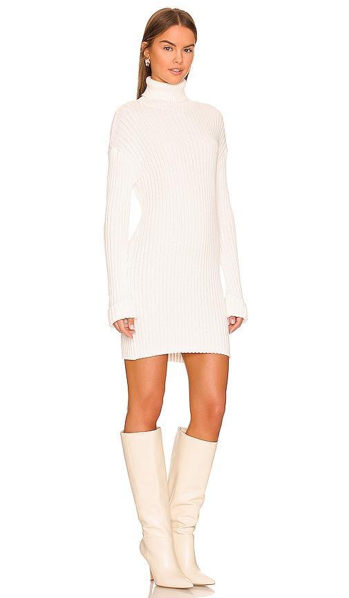 Stitches & Stripes Crista Ribbed Mini Dress in White. Size L, M, XL, XS. Product Image