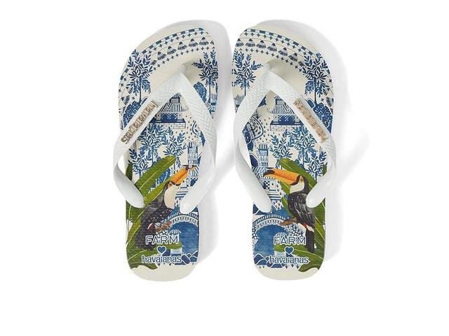 Havaianas Farm Rio Toucan Flip-Flop Blue) Women's Shoes Product Image