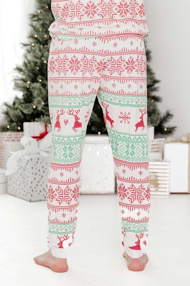 Sleigh All Day Men Red and Green Fair Isle Pajama Pant FINAL SALE Male Product Image