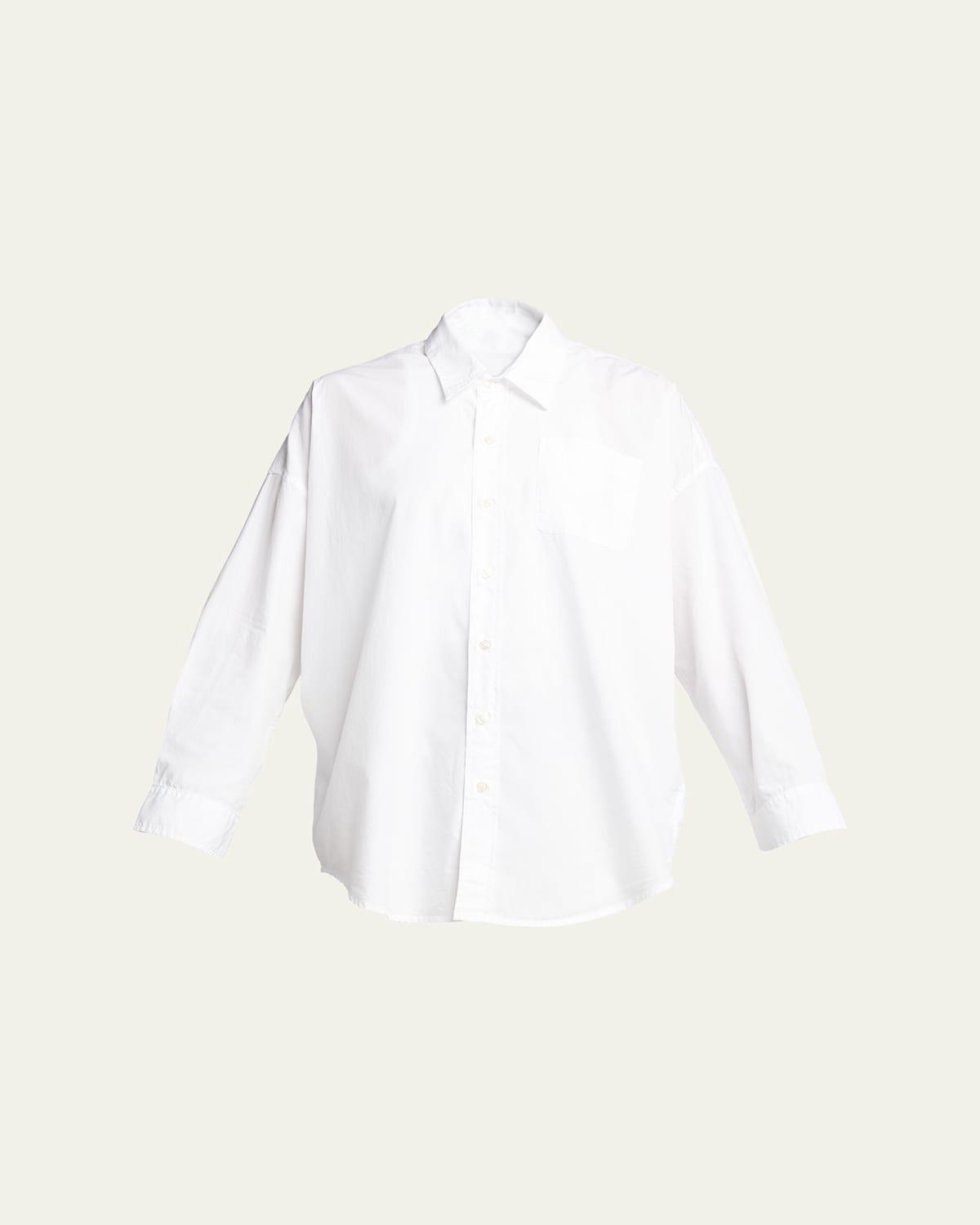 Womens Drop Neck Oxford Shirt Product Image