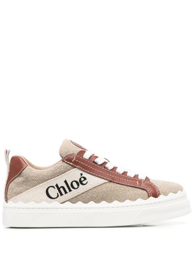 CHLOÉ Chloe Women Lauren Sneaker In Cream Product Image