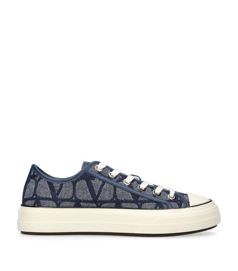 Denim Toile Iconograph Sneakers In Blue Product Image