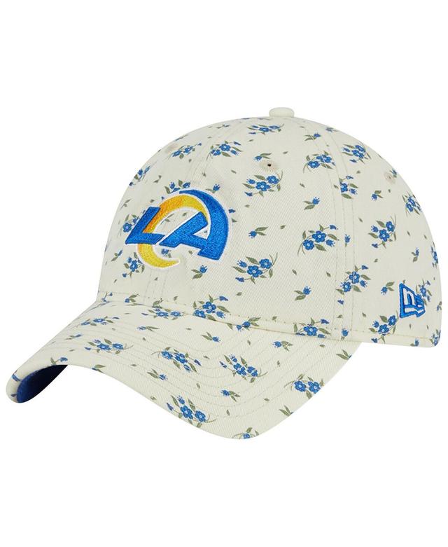 Mens New Era Cream Los Angeles Rams Bloom 9TWENTY Adjustable Hat Product Image