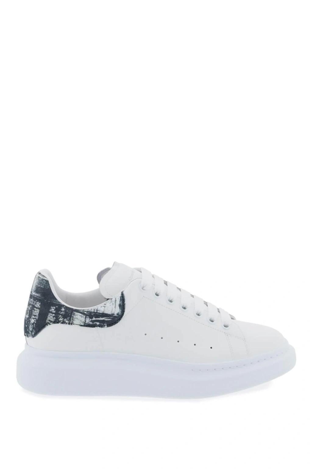 Leather Sneaker In White/ash Grey/multi Product Image