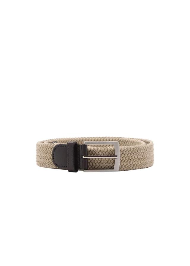 MANGO MAN - Braided elastic belt beigeMen Product Image
