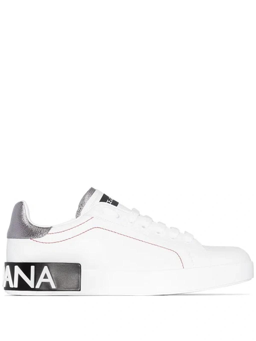 Portofino Leather Sneakers In White Product Image