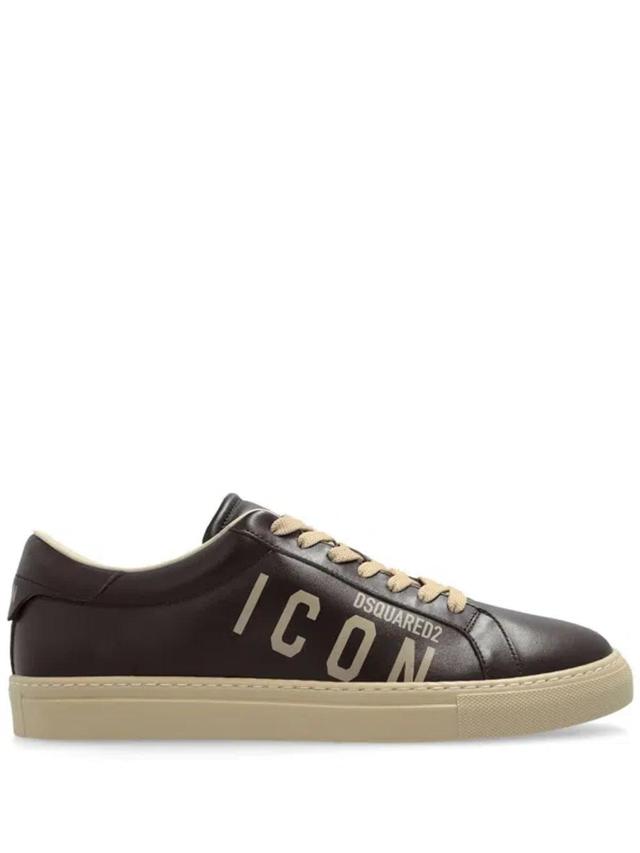 DSQUARED2 Cassetta Trainers Brown In Beige Product Image