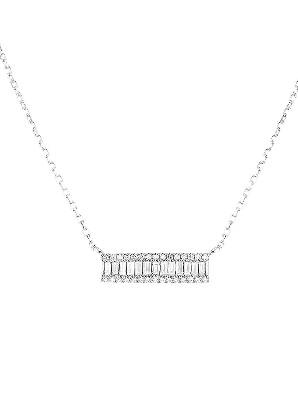 Womens Eclat 18K White Gold & Diamond Necklace Product Image