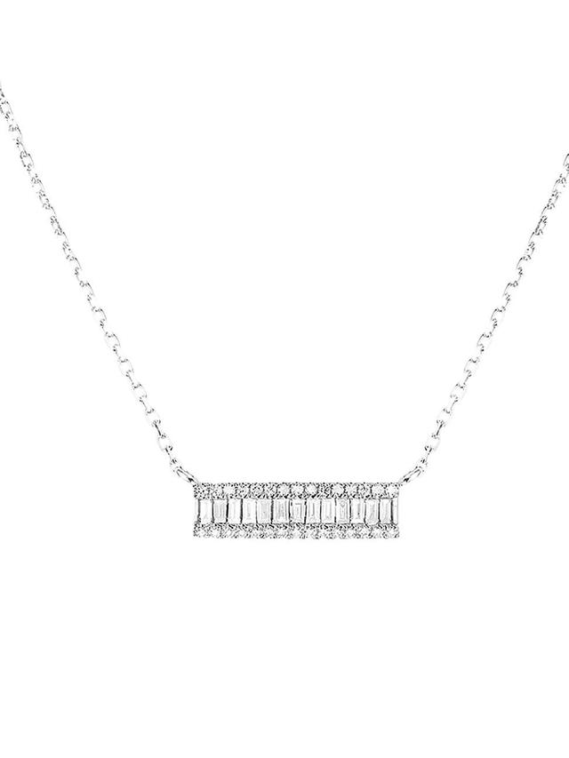 Womens Eclat 18K White Gold & Diamond Necklace Product Image