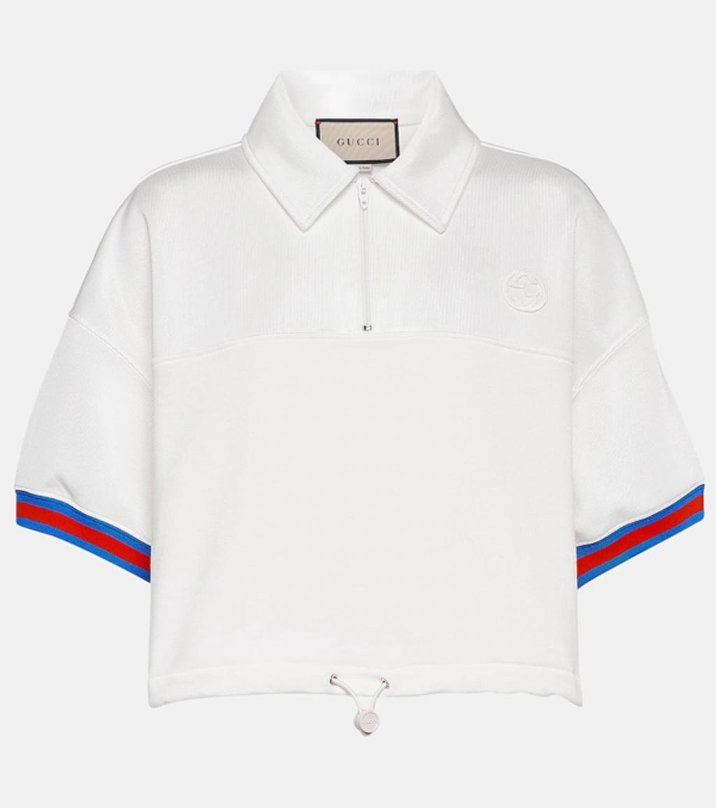 Cropped Jersey Shirt In White product image