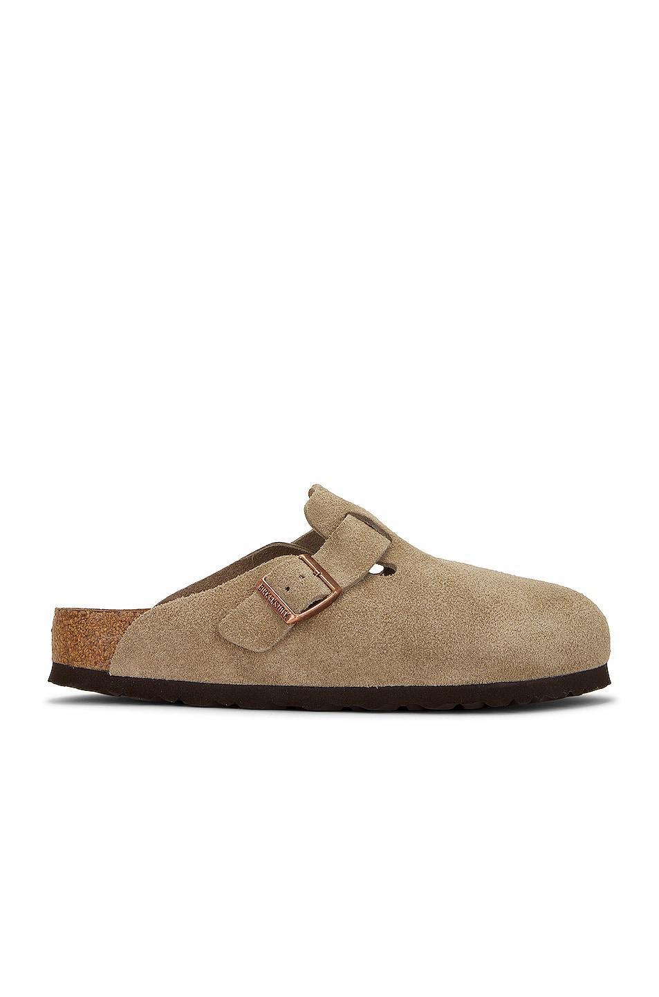 Birkenstock Mens Boston Suede Slide-On Soft Footbed Clogs Product Image