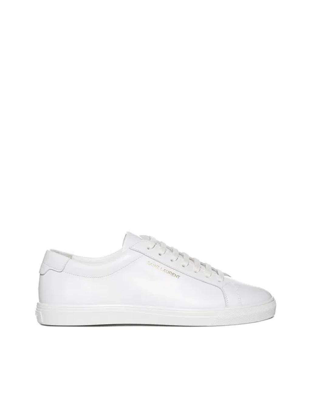 White Leather Andy Sneakers Product Image