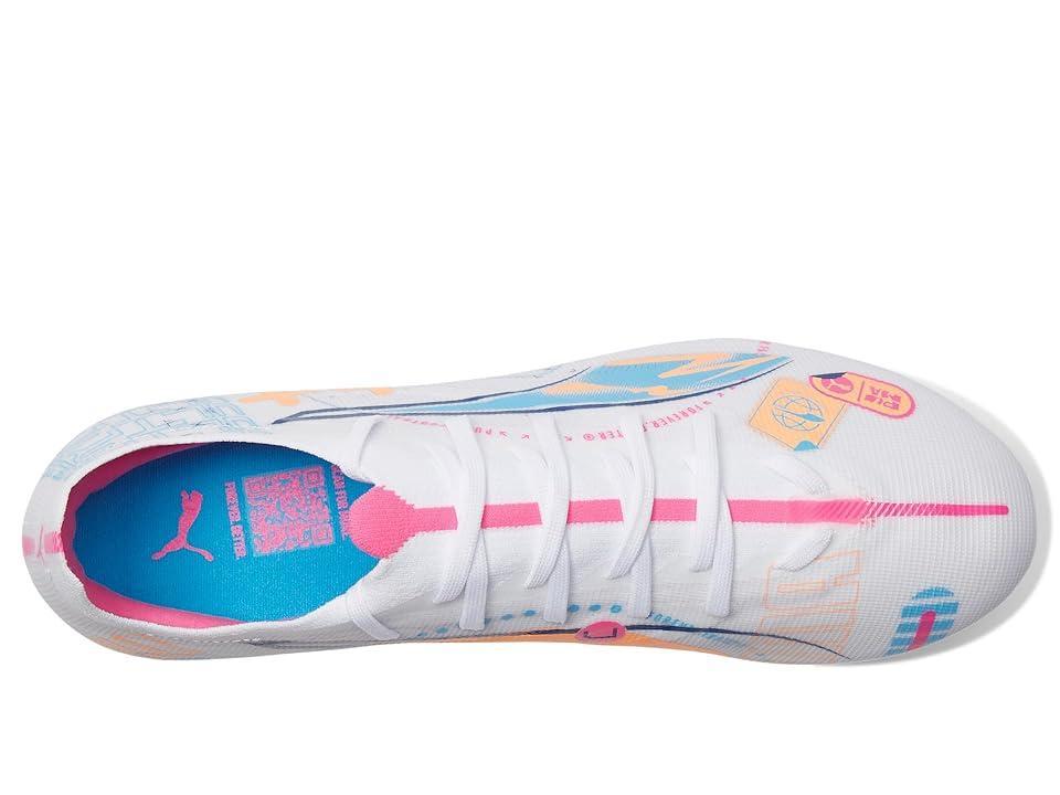 PUMA Ultra 5 Match Vol. Up Fg/Ag (Puma -Luminous Blue-Poison Pink-Fizzy Melon) Men's Soccer Shoes Product Image