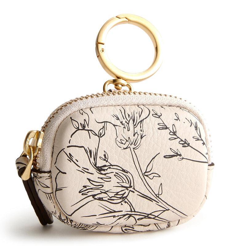 Vera Bradley Bag Charm for AirPods Women in Bloom Cottage Cream White Product Image