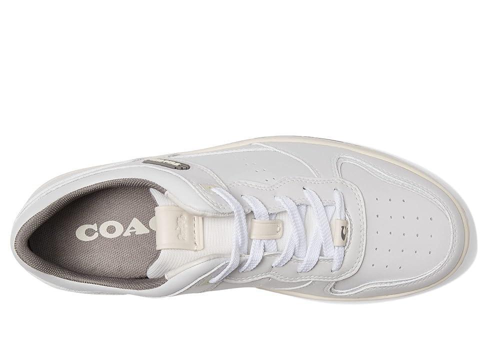 COACH C201 Leather Sneaker (Optic White/Heather Grey) Men's Shoes Product Image