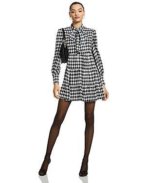 Rowen Houndstooth Bow Mini Dress - 150th Anniversary Exclusive In Black White product image